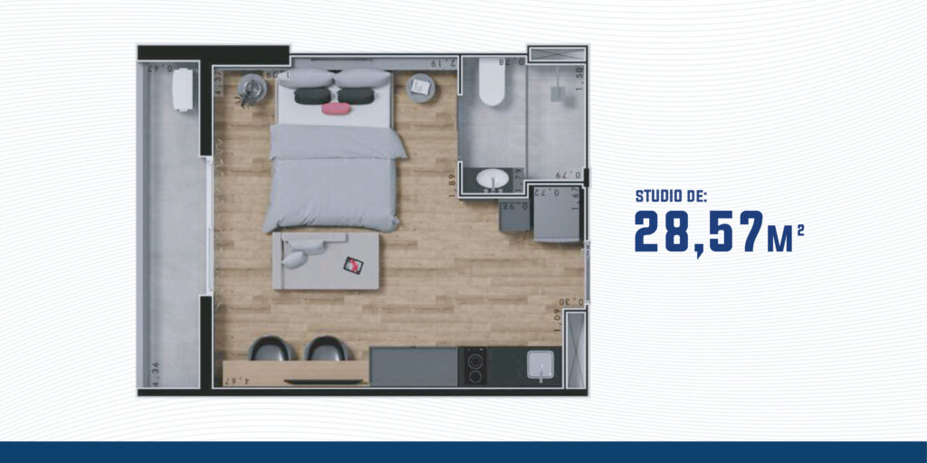 Connect beira mar fortaleza 28,57m²