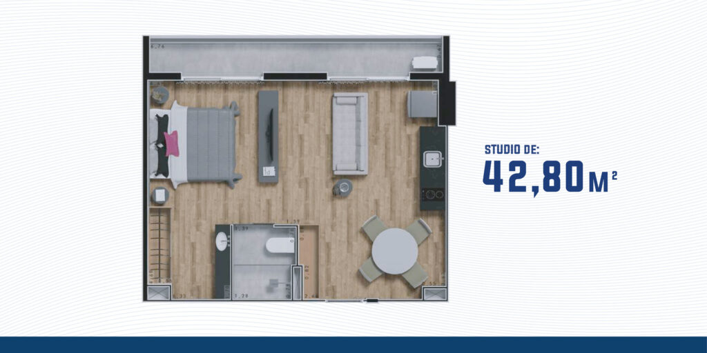 Connect beira mar fortaleza 42,80m²